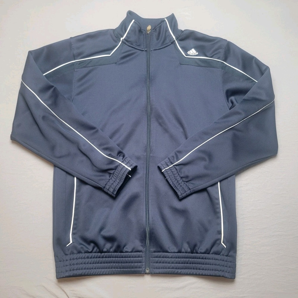 Adidas Track Jacket Men Small Blue Break Away Long Sleeve Clima365